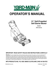 Yard-Man 560 Series Operator's Manual