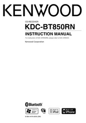 Kenwood KDC-BT850RN Instruction Manual