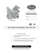 Globe 4600 Owner & Operator Instruction Manual