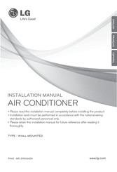 LG MFL59506828 Installation Manual