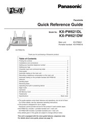 Panasonic KX-PW621DL Quick Reference Manual