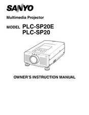 Sanyo PLC-SP20 Owner's Manual