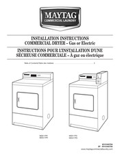 Maytag MDE17PD Installation Instructions Manual