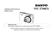 Sanyo VPC-T700EX Instruction Manual