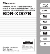 Pioneer BDR-XD07B Operating Instructions Manual
