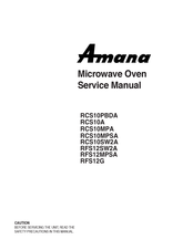 Amana RCS10SW2A Service Manual
