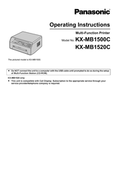Panasonic KX-MB1500C Operating Instructions Manual