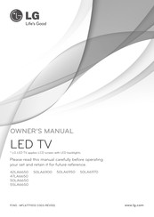 LG 50LA6650 Owner's Manual