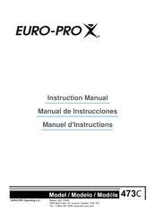 Euro-Pro 473C Instruction Manual