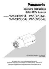 Panasonic WV-CP310G Operating Instructions Manual