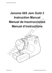 Janome 665 Jem Gold 3 Instruction Manual