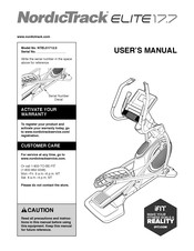 Nordictrack e best sale 7.7 elliptical manual