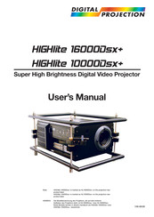 Digital Projection HIGHlite 16000Dsx+ User Manual