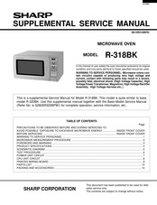 Sharp R-318BK Service Manual