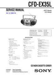 Sony CFD-EX35L Service Manual