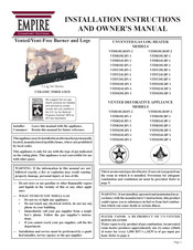 Empire Comfort Systems VFDR18LB10P-2 Installation Instructions And Owner's Ma