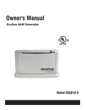 Generac Power Systems ECOGEN 005818-0 Owner's Manual