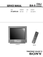 Sony TRINITRON KV-29FS12A Service Manual