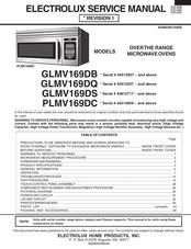 Electrolux PLMV169DC Service Manual
