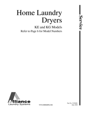 Alliance Laundry Systems KG5009-1102 Service Manual