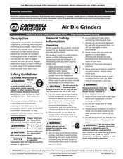Campbell Hausfeld tl052089 Operating Instructions Manual