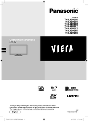 Panasonic VIERA TH-L42U20R Operating Instructions Manual