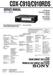 Sony CDX-C910RDS Service Manual