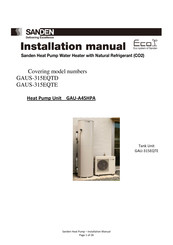 Sanden GAUS-315EQTE Installation Manual