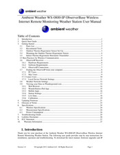 Ambient Weather WS-0800-IP ObserverBase User Manual