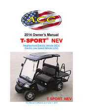 ACG T-SPORT NEV 2014 Owner's Manual