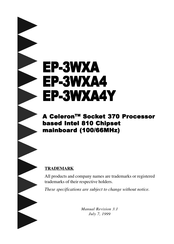EPOX EP-3WXA User Manual