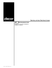 Dacor EF36BNDFSS Installation Instructions Manual