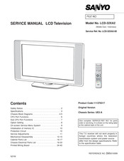 Sanyo LCD-32XA2 Service Manual