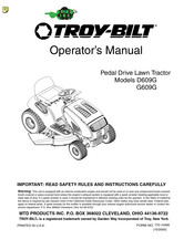 Troy-Bilt D609G Operator's Manual