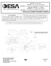 Desa C36I Installation Instructions Manual