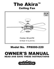 Fanimation FP8000-220 The Akira Owner's Manual