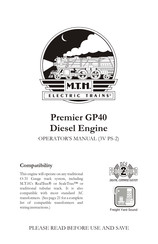 M.T.H. Premier GP40 Diesel Engine Operator's Manual