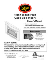 Travis Industries Cape Cod Insert Owner's Manual