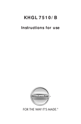 KitchenAid KHGL 7510/B Instructions For Use Manual