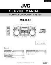 JVC SP-MXKA6 Service Manual