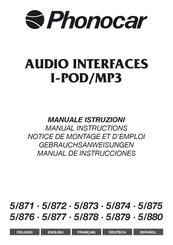 Phonocar 5/876 Manual Instructions