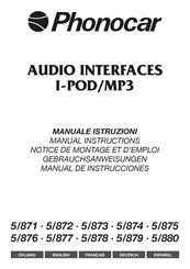 Phonocar 5/872 Manual Instructions