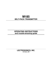 Lectrosonics M185 Operating Instructions Manual