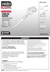 Ozito PXCBLK-018 Instruction Manual