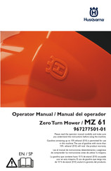 Husqvarna MZ61 Operator's Manual