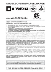 Verona VCLFSGE 365 D series User Operating Instructions Manual