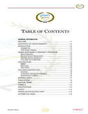 Cobalt Digital Inc 296 BOWRIDER Owner's Manual