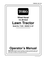 Toro Wheel Horse 14-38 XLE Operator's Manual