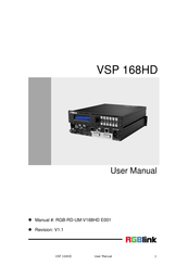 RGBlink VSP 168HD User Manual