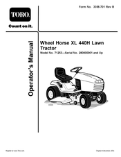 Toro Wheel Horse XL 440H Operator's Manual